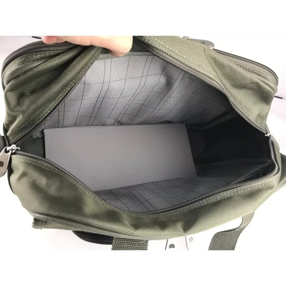 Delsey Unisex Adults Green Outer Zip Pocket Double Top Handle‎ Luggage Bag